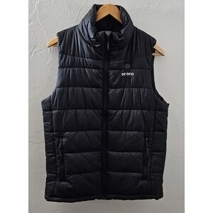 Ororo Black Quilted Heated Vest Zip Puffer Size Medium *VEST Only No Charger